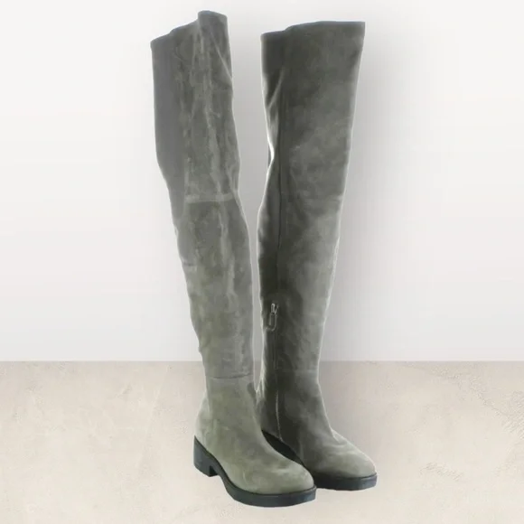 $398 Eileen Fisher Boots Loft Over the Knee Nubuck Leather